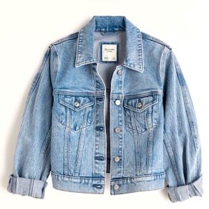 NWT Abercrombie & Fitch, 80s Denim Jacket, Medium Wash, XXS